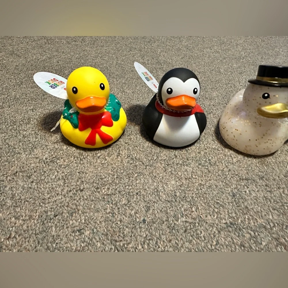 2024 FULL SET OF 5 Target Christmas Rubber Ducks New Years Elf Penguin Snowman
